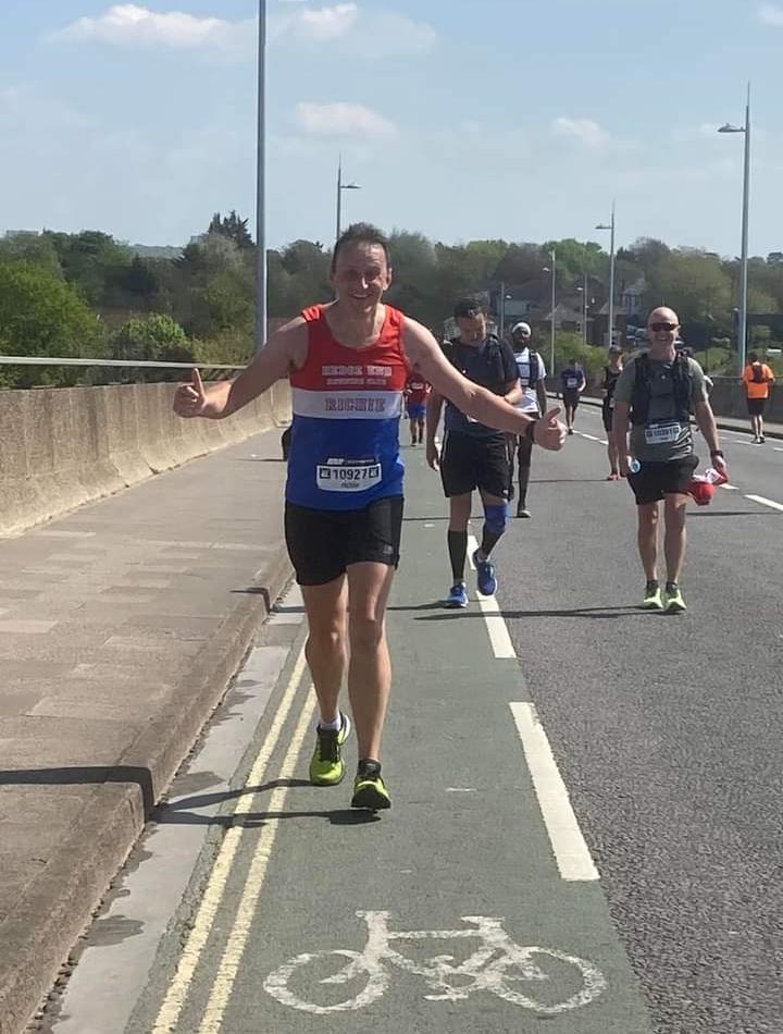 Richard Allen running the Southampton Marathon