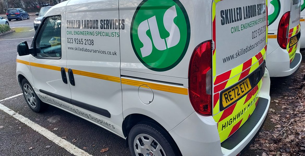 Skilled Labour Services branded van in a car park